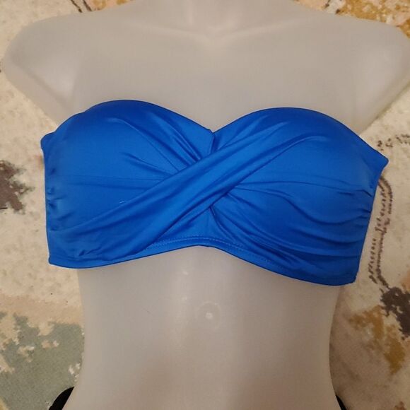 Valentine Ruched Bandeau Bikini Top,, FLORAL bottoms by Newport News - Picture 4 of 9